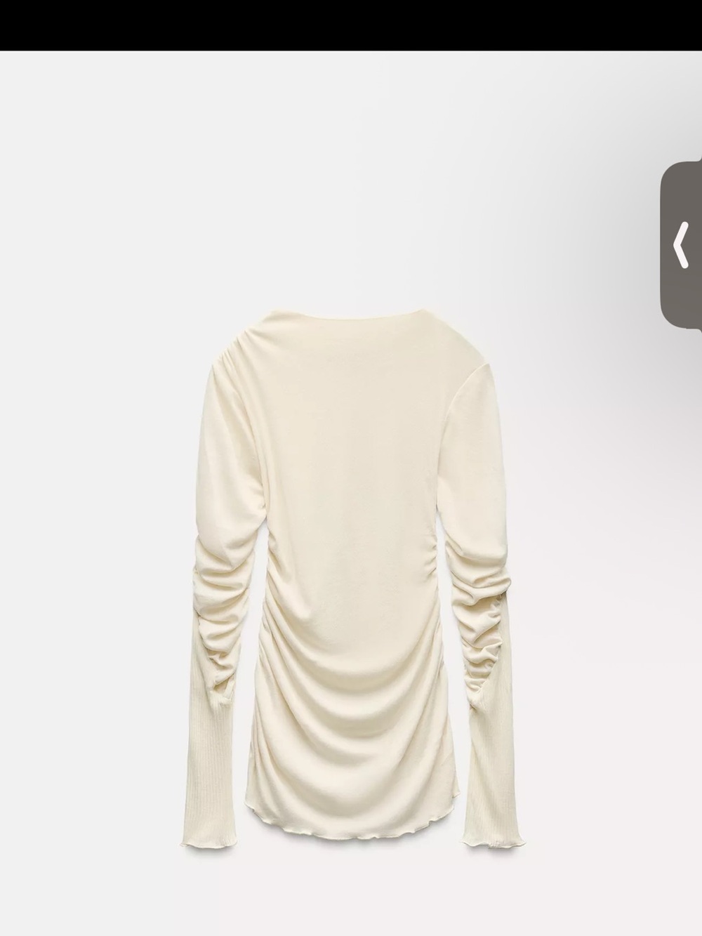 ZARA Semi-Sheer cream top